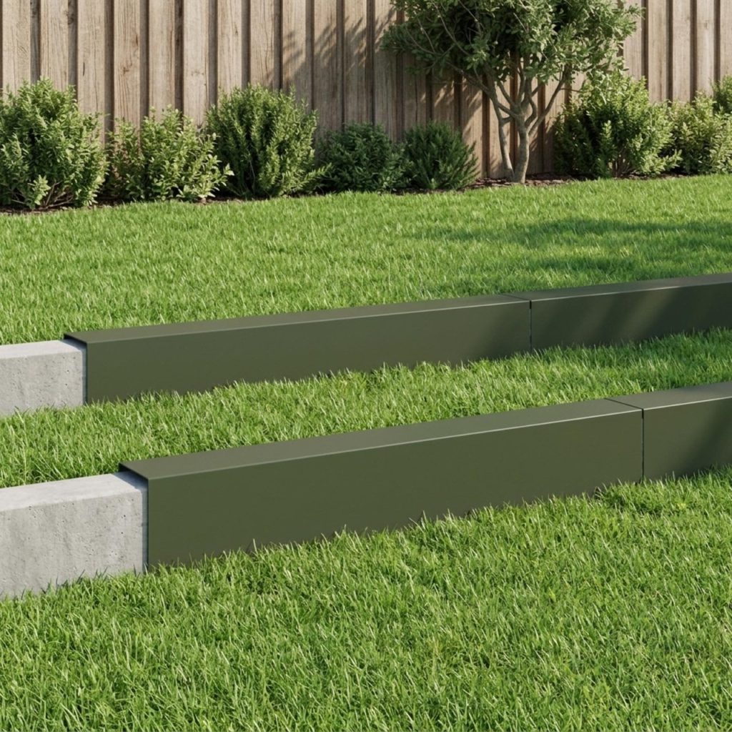 Puutarhan reunusprofiili 10 kpl 100 x 20 x 15 cm Teräs