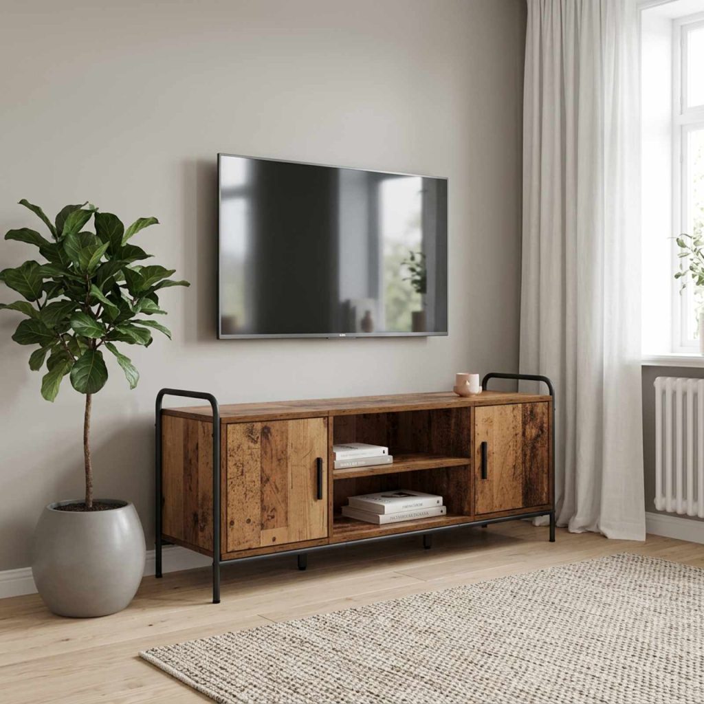 TV-kaappi 119 x 33 x 50 cm Vanha puu