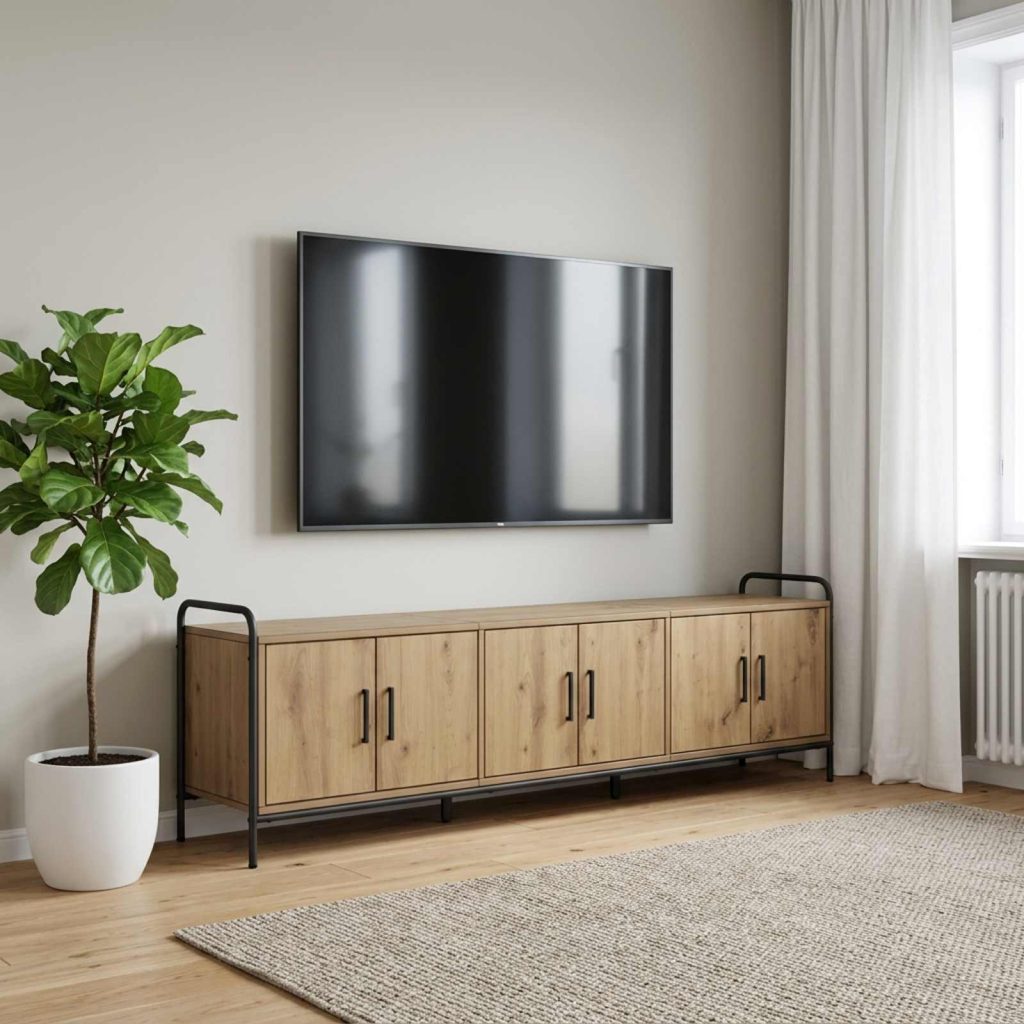 TV-kaappi 146 x 33 x 50 cm Artisaanitammi Tekninen puu