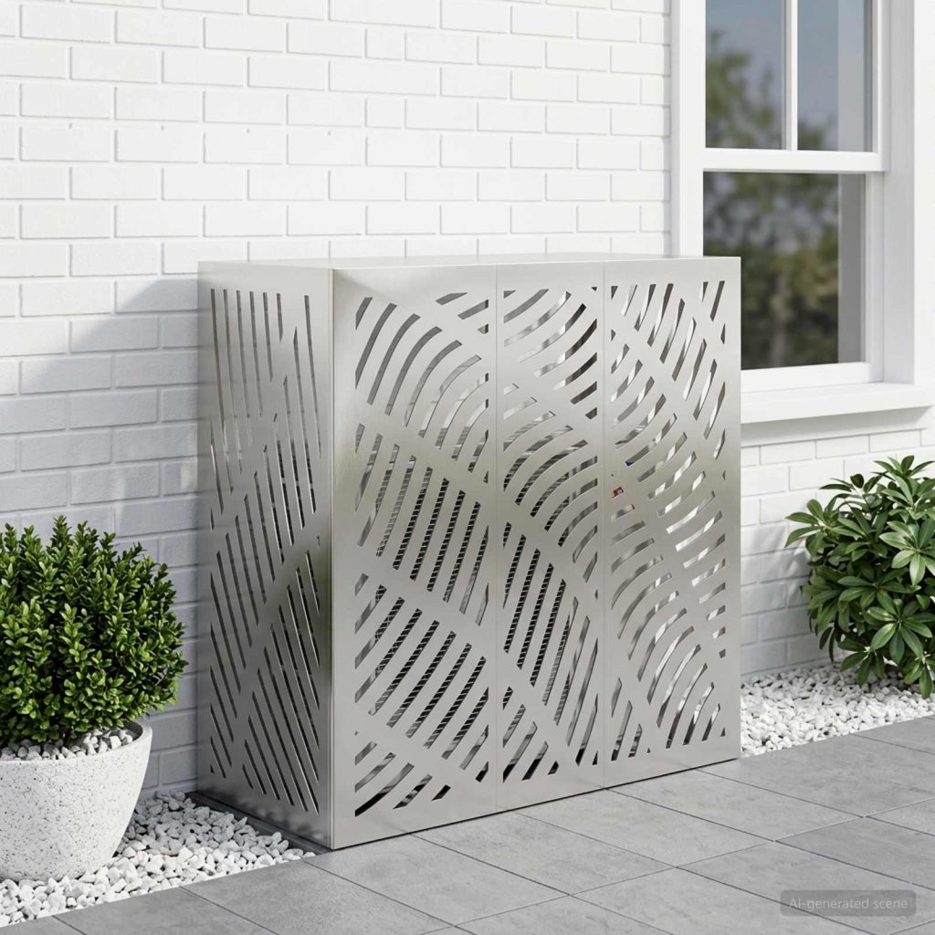 Ilmastointilaitteen suoja Hopea 110 x 50 x 105 cm